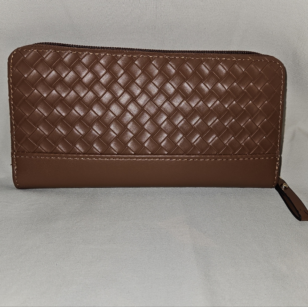 Brown Woven Tote Bag & Wallet - Picture 5 of 6
